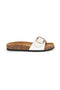 Ciabatte bianche con fibbia Me & me 14168