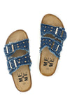 Ciabatte Jeans con borchie e brillantini Me & me 12502