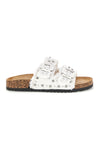 Ciabatte Bianche con borchie e brillantini Me & me 12502