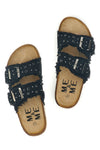 Schwarze Hausschuhe mit Nieten und Glitzer Me & me 12502