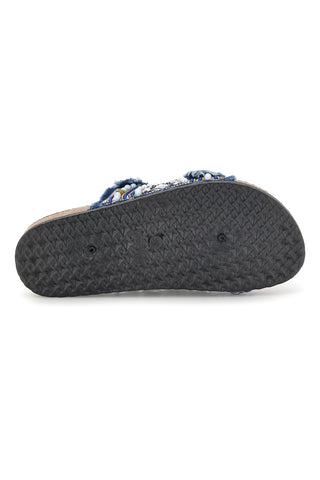 Ciabatte Jeans con strass e doppia fibbia Me & me 15613