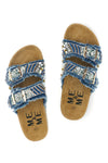 Ciabatte Jeans con strass e doppia fibbia Me & me 15613