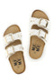 Ciabatte bianche con fibbie e borchie Me & Me 15617