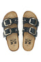 Ciabatte nere con fibbie e borchie Me & Me 15617