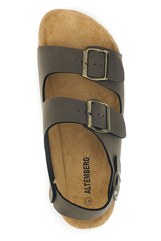 Sandali marrone tripla fibbia Altemberg 101