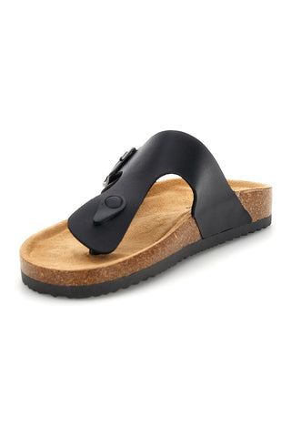 Schwarzer Flip-Flop verstellbare Schnalle Altemberg 121
