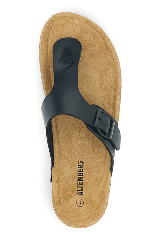 Schwarzer Flip-Flop verstellbare Schnalle Altemberg 121