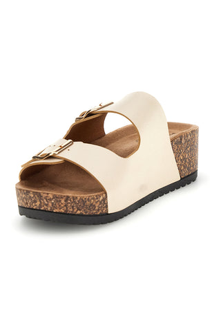 Beige Hausschuhe mit doppelter Schnalle Pittarello Sonne BLB2505221E