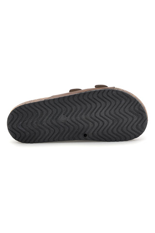 Braune Hausschuhe mit doppelter Schnalle Pittarello Sonne CHLY2417A01