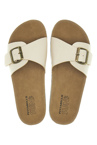 Beige Hausschuhe mit Schnalle Pittarello Sun AP26S1098