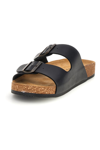 Ciabatte nere con doppia fibbia Pittarello tierra 335A038SR
