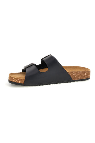 Ciabatte nere con doppia fibbia Pittarello tierra 335A038SR