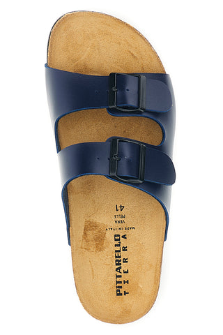 Ciabatte blu con doppia fibbia Pittarello Tierra 335A038SR