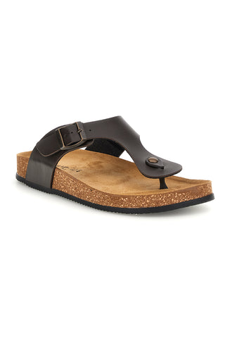 Dunkelbraune Flip-Flops mit Schnalle Pittarello tierra 335A2177SR