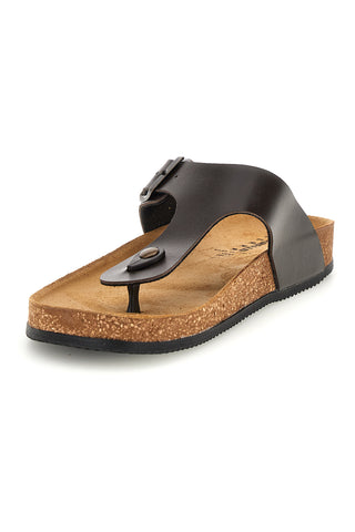 Dunkelbraune Flip-Flops mit Schnalle Pittarello tierra 335A2177SR