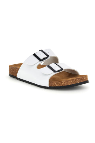 Ciabatte bianche con doppia fibbia Pittarello tierra 335A038SR