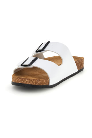 Ciabatte bianche con doppia fibbia Pittarello tierra 335A038SR