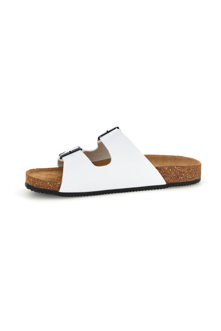 Ciabatte bianche con doppia fibbia Pittarello tierra 335A038SR
