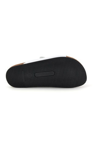 Ciabatte bianche con doppia fibbia Pittarello tierra 335A038SR