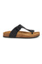 Schwarze Zehenstegslipper mit Schnalle Pittarello tierra 335A2177SR