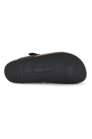 Schwarze Zehenstegslipper mit Schnalle Pittarello tierra 335A2177SR