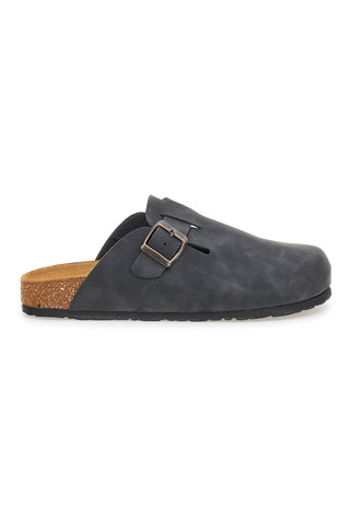 Schwarze Slipper mit Schnalle aus echtem Leder Pittarello Tierra 335A013PR