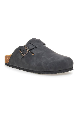 Ciabatte nere con fibbia in vera pelle Pittarello Tierra 335A013PR