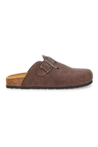 Ciabatte marrone con fibbia in vera pelle Pittarello Tierra 335A013PR