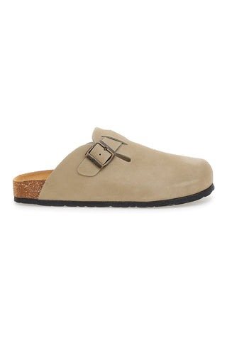 Hellbeige Slipper mit Schnalle aus echtem Leder Pittarello Tierra 335A013PR