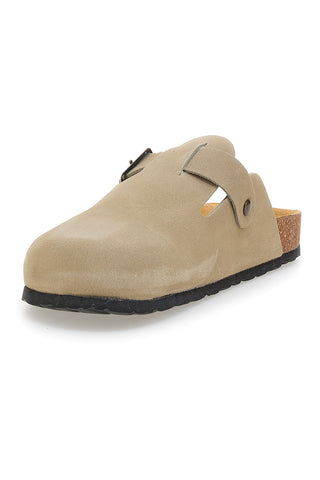Ciabatte beige chiaro con fibbia in vera pelle Pittarello Tierra 335A013PR
