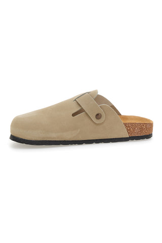 Ciabatte beige chiaro con fibbia in vera pelle Pittarello Tierra 335A013PR