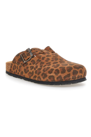 Slipper mit Animal-Print und Schnalle aus echtem Leder Tierra 335A013PR