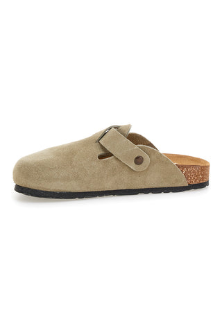 Hellbeige Slipper mit Schnalle aus echtem Leder PittarelloTierra 335A013PR