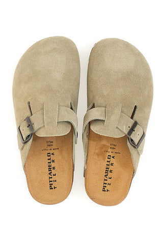 Hellbeige Slipper mit Schnalle aus echtem Leder PittarelloTierra 335A013PR