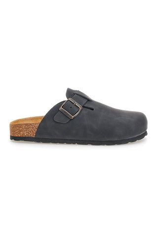 Schwarze Slipper mit Schnalle aus echtem Leder Pittarello Tierra 335A013PR