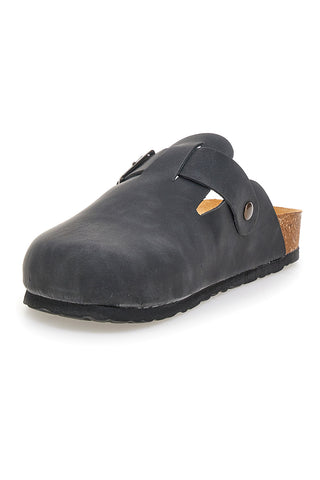 Ciabatte nere con fibbia in vera pelle Pittarello Tierra 335A013PR