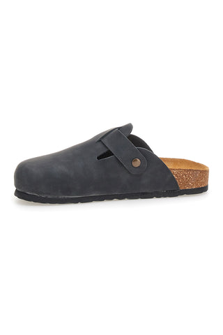 Ciabatte nere con fibbia in vera pelle Pittarello Tierra 335A013PR