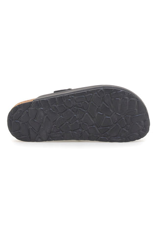 Ciabatte nere con fibbia in vera pelle Pittarello Tierra 335A013PR
