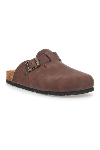 Ciabatte marrone con fibbia in vera pelle Pittarello Tierra 335A013PR