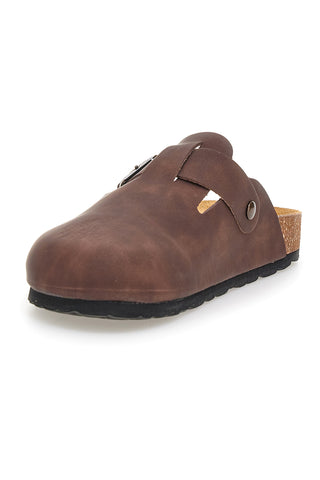 Ciabatte marrone con fibbia in vera pelle Pittarello Tierra 335A013PR