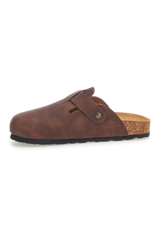 Ciabatte marrone con fibbia in vera pelle Pittarello Tierra 335A013PR