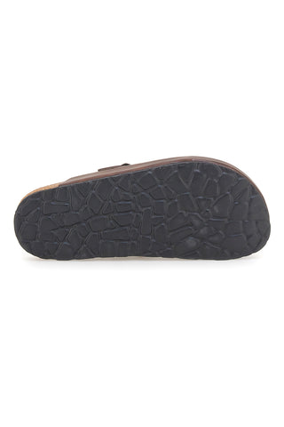 Ciabatte marrone con fibbia in vera pelle Pittarello Tierra 335A013PR