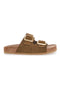Taupefarbene Slipper mit doppelter Schnalle und rutschfester Sohle Pittarello Green Walk Vegan 335CF20631S