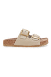 Beigefarbene Slipper mit doppelter Schnalle Pittarello Green Walk 335CF20630SR
