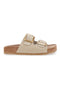 Beigefarbene Slipper mit doppelter Schnalle Pittarello Green Walk 335CF20630SR