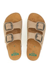 Ciabatte beige doppia fibbia Pittarello Green walk 335CF20630SR