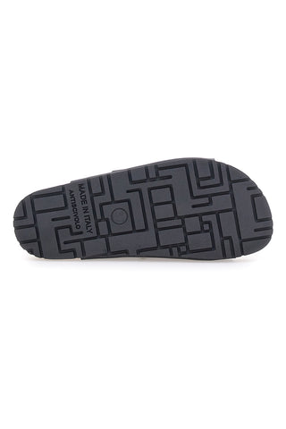 Schwarze Slipper mit doppelter Schnalle, Lederinnensohle und rutschfester Sohle Pittarello Green Walk 335CF20630SR