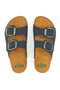 Ciabatte nere doppia fibbia sottopiede in pelle suola antiscivolo Pittarello Green walk 335CF20630SR