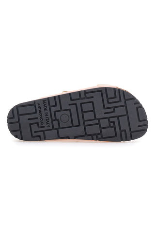 Rosa Slipper mit doppelter Schnalle, Lederinnensohle und rutschfester Sohle Pittarello Green Walk 335CF20630SR