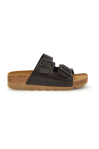 Braune Hausschuhe mit Innensohle aus echtem Leder Pittarello Bio 335P20630SR